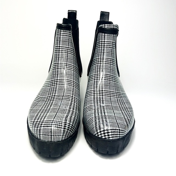 Jeffrey Campbell Plaid Cloudy Rain Boots - Picture 2 of 7